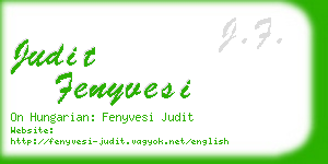 judit fenyvesi business card